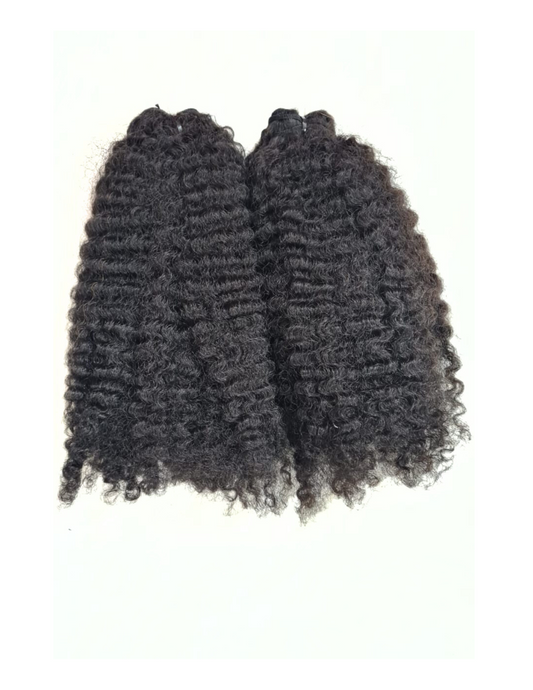 Raw Afro Curly Weft Extensions