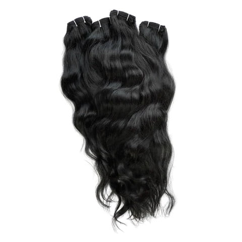 Raw Cambodian Wavy Weft Extensions